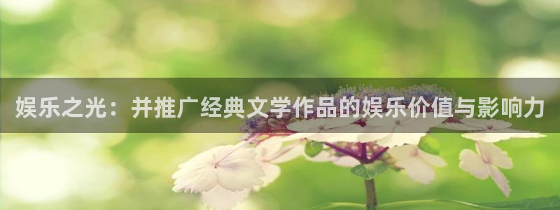 摩根娱乐体育平台登录入口：娱乐之光：并推广经典文学作品的娱乐价值与影响力