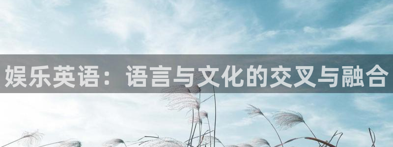 摩根娱乐平台链接：娱乐英语：语言与文化的交叉与融合