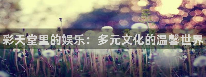 摩根娱乐凯捷平台注册链接：彩天堂里的娱乐：多元文化的温馨世界